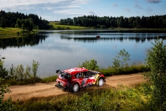 Esapekka Lappi (FIN) Janne Ferm (FIN) of team Citroen Total is seen racing during the Shell Helix Rally Estonia in Oteppa, Estonia on July 13, 2019 // Jaanus Ree/Red Bull Content Pool // AP-1ZXHZRJWW1W11 // Usage for editorial use only // Please go to www.redbullcontentpool.com for further information. //