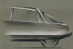 Disegno di Michel Harmand del 1965 restyling posteriore