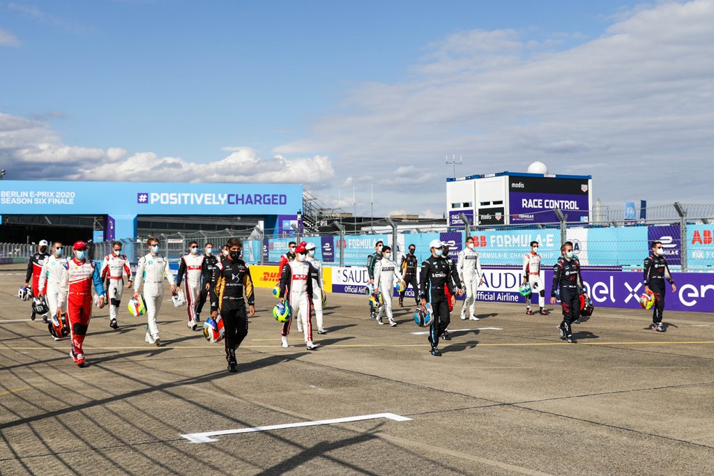Formula E grid walk away from the start line