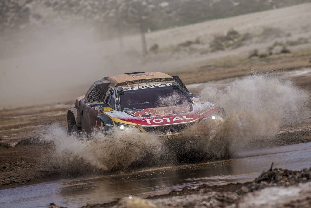 Stephane Peterhansel (FRA) of Team Peugeot TOTAL races during stage 8 of Rally Dakar 2018 from Uyuni to Tupiza, Bolivia on January 14, 2018. // Flavien Duhamel/Red Bull Content Pool // P-20180114-00344 // Usage for editorial use only // Please go to www.redbullcontentpool.com for further information. //