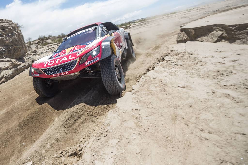 Cyril Despres (FRA) of Team Peugeot Total races during stage 10 of Rally Dakar 2018 from Salta to Belem, Argentina on January 16, 2018 // Marcelo Maragni/Red Bull Content Pool // P-20180116-01056 // Usage for editorial use only // Please go to www.redbullcontentpool.com for further information. //