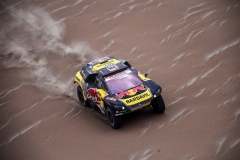 Sebastien Loeb and Daniel Elena in the Peugeot 3008 of the PH-Sport navigating in the desert during stage 3 of the Dakar Rally, between San Juan de Marcona and Arequipa, Peru, on January 9, 2019. // Florent Gooden / DPPI / Red Bull Content Pool  // AP-1Y32SX5X92111 // Usage for editorial use only // Please go to www.redbullcontentpool.com for further information. //