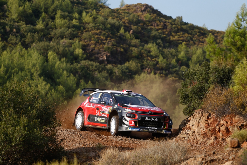 10 OSTBERG Mads (NOR), ERIKSEN Torstein (NOR), CITROEN C3 WRC, CITROEN TOTAL ABU DHABI WRT action during the 2018 WRC World Rally Car Championship, rally of Turkey from September 13 to 16, at Marmaris - Photo Francois Flamand / DPPI
