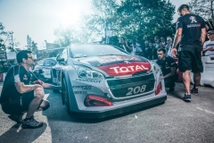 The Peugeot 208 WRX is seen at the FIA World RallyCross Championship in Loheac, France on September 1, 2018 // Flavien Duhamel/Red Bull Content Pool // AP-1WS1A79WW2111 // Usage for editorial use only // Please go to www.redbullcontentpool.com for further information. //
