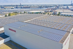 Solar roof installed at Nissan Motor Parts Center (Amsterdam)