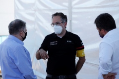 Jean Todt, FIA President talks to Tag Heuer Porsche member