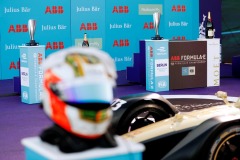 The car, helmet and trophy of winner Antonio Félix da Costa (PRT), DS Techeetah, DS E-Tense FE20