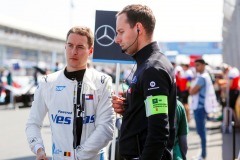 Stoffel Vandoorne (BEL), Mercedes Benz EQ, EQ Silver Arrow 01 on the grid with team members.