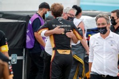 Jean-Eric Vergne (FRA), DS Techeetah celebrates with a member of the team