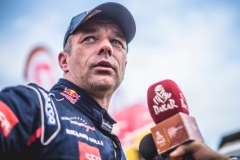 Sebastien Loeb (FRA) of PH Sport seen at the finish line of races during stage 6 of Rally Dakar 2019 from Arequipa to San Juan de Marcona, Peru on January 13, 2019. // Flavien Duhamel/Red Bull Content Pool // AP-1Y4AUNGQH2111 // Usage for editorial use only // Please go to www.redbullcontentpool.com for further information. //