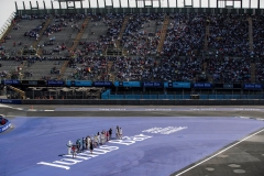 2017/2018 FIA Formula E Championship.
Round 5 - Mexico City ePrix.
Autodromo Hermanos Rodriguez, Mexico City, Mexico.
Saturday 3 March 2018.
Drivers wave to the fans.
Photo: Zak Mauger/LAT/Formula E
ref: Digital Image _56I1309