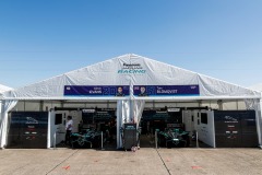 Garages of Mitch Evans (NZL), Panasonic Jaguar Racing, Jaguar I-Type 4 and Tom Blomqvist (GBR), Panasonic Jaguar Racing, Jaguar I-Type 4
