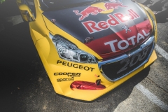 The Peugeot 208 WRX is seen at the FIA World RallyCross Championship in Loheac, France on August 31, 2018 // Flavien Duhamel/Red Bull Content Pool // AP-1WRU9HYRN2111 // Usage for editorial use only // Please go to www.redbullcontentpool.com for further information. //