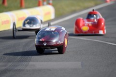Team PV3E, race number 3, from ESTACA Paris-Saclay, France, competing in the Prototype-Gasoline category with their vehicle, the Calypso during day four of Shell Make the Future Live 2019 at the Brooklands motor racing circuit, Thursday, July 4, 2019, Weybridge, Surrey, UK. (Mark Pain/Shell)