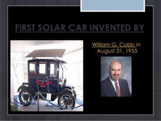 Storia. La prima auto solare
