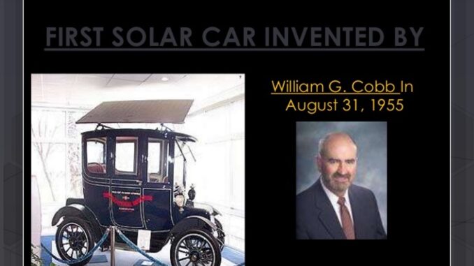 Storia. La prima auto solare