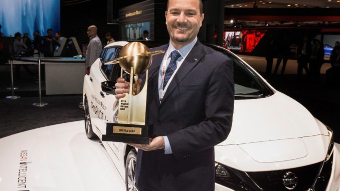 Nuova Nissan Leaf ‘2018 World Green Car of the Year’