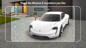 Porsche Mission E realtà aumentata
