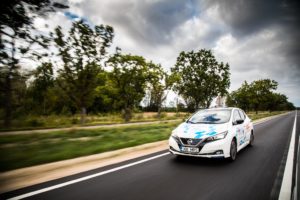 Nissan Leaf electric marathon