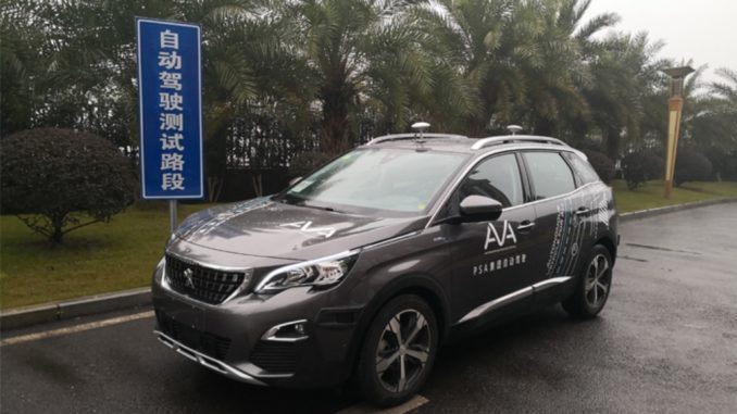 Groupe PSA guida autonoma Cina