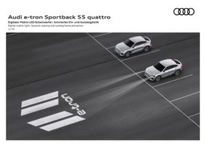 I proiettori LED Digital Matrix di Audi e-tron Sportback
