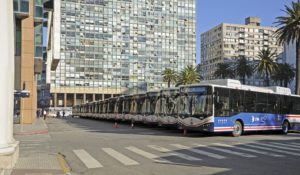 flotta di autobus elettrici BYD in Uruguay