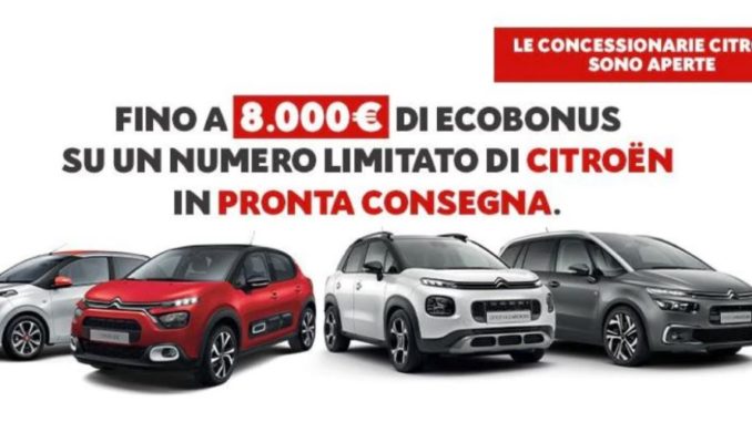 Fino a 8mila Euro di Ecobonus Citroën in pronta consegna