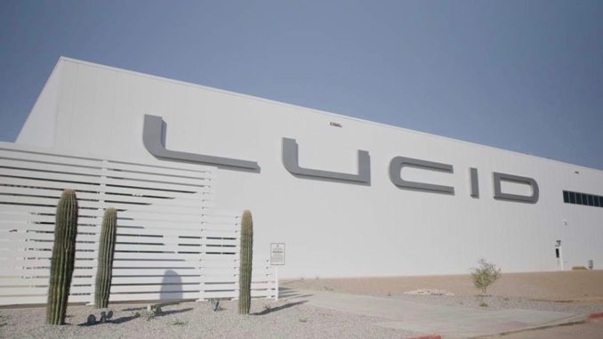 Fabbrica di auto elettriche Lucid Motors a Jeddah, in Arabia Saudita