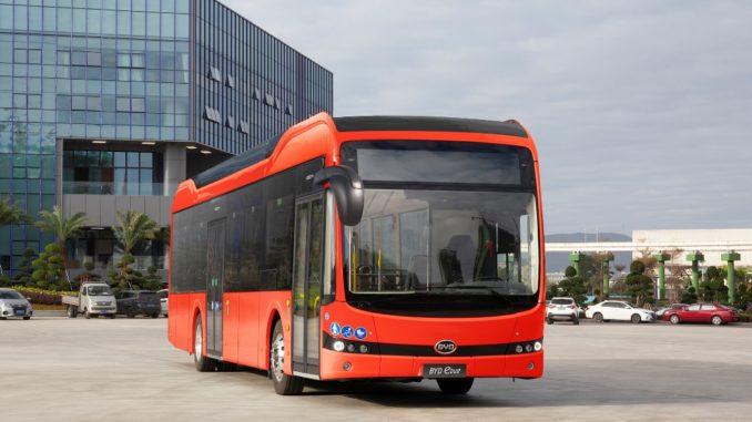 Primo ordine di BYD eBus da 12 metri della Deutsche Bahn