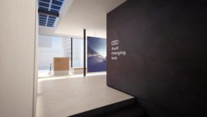 Il progetto pilota Audi per una lounge di ricarica rapida