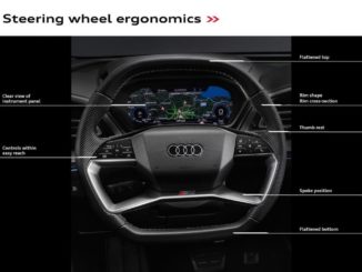 Alta tecnologia nello sterzo di Audi Q4 e-tron