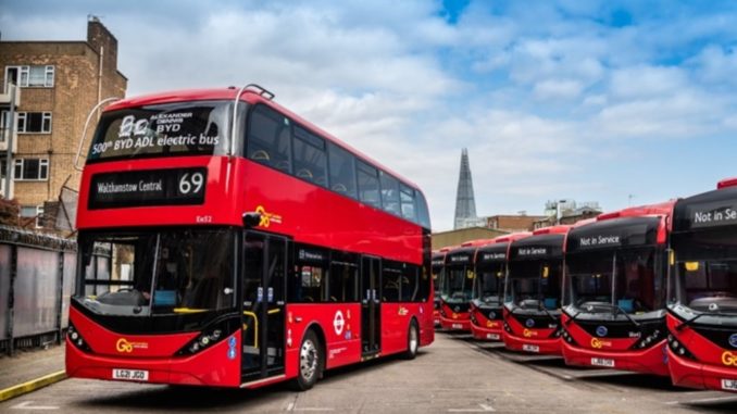 Consegnato da BYD ADL il 500esimo autobus elettrico per Go-Ahead London