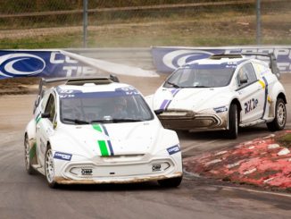 Timmy Hansen sedotto dall'auto FIA RX2e dopo l'esibizione di Höljes