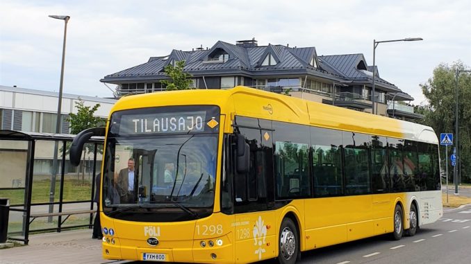 Primo autobus elettrico BYD nella città finlandese di Turku