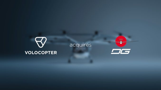 Volocopter acquisisce le attività produttive di DG Flugzeugbau