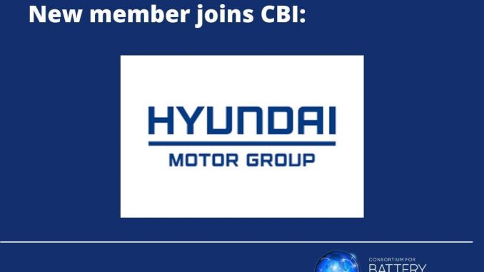 Hyundai Motor Group entra a far parte del Consortium for Battery Innovation (CBI)