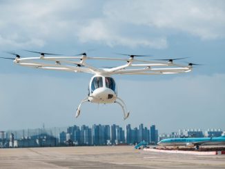 Primo volo di prova pubblico in aerotaxi Volocopter in Corea del Sud