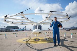 Primo volo di prova pubblico in aerotaxi Volocopter in Corea del Sud