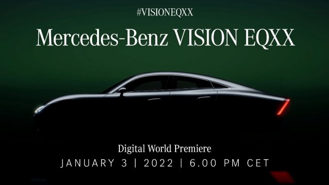 Mercedes Benz presenterà la Vision EQXX il 3 gennaio