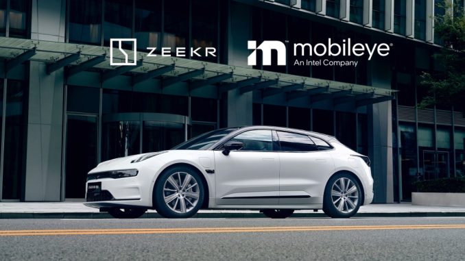 Collaborazione tra Zeekr e Mobileye sui veicoli autonomi di consumo