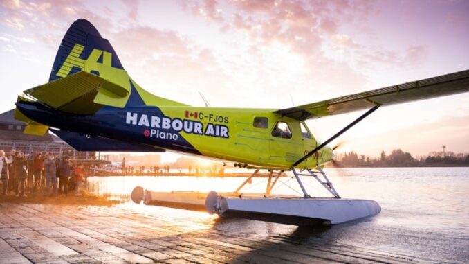 Completato il primo volo di prova punto a punto con l'ePlane elettrico The Harbour Air