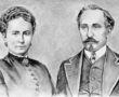 Sophie und Adam Opel im Jahr 1868, Zeichnung