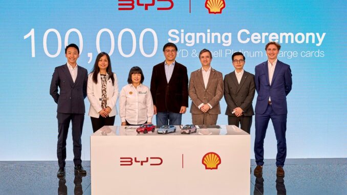 Partnership BYD per l'accesso preferenziale alla rete Shell Recharge