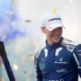 Maximilian Gunther, Maserati MSG Racing, 1st position, celebrates on the podium