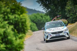 Vittoria di Calle Carlberg con l’Opel Corsa Rally Electric in Francia