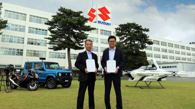 Agreement tra Suzuki e SkyDrive per la produzione di auto volanti