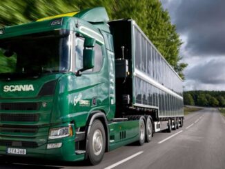 Test di camion Scania ibrido-solare
