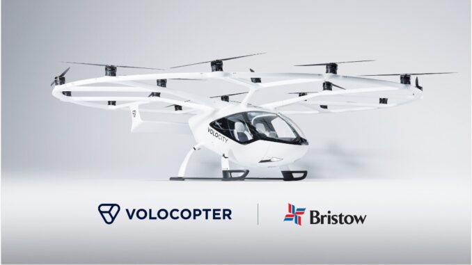 Partnership tra Volocopter e Bristow per servizi UAM negli Stati Uniti e nel Regno Unito