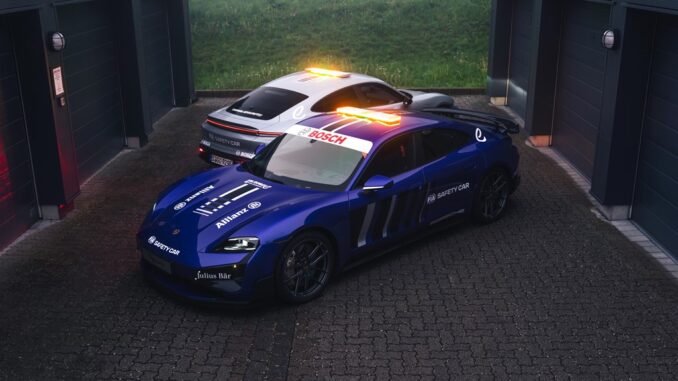 La nuova Porsche Taycan Turbo GT debutta come Safety Car di Formula E a Berlino